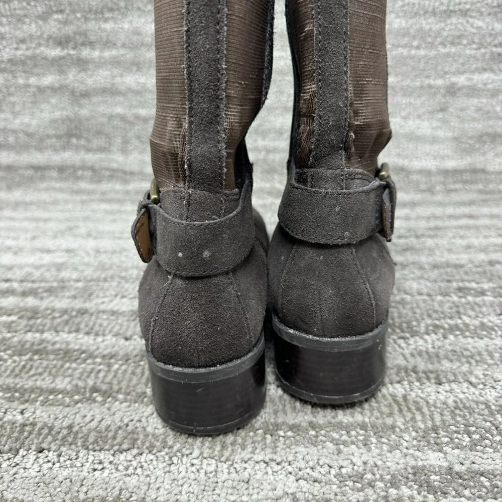 Donald J Pliner Women's Size 7.5 Beso Brown Brushed Suede Knee High Riding Boots
